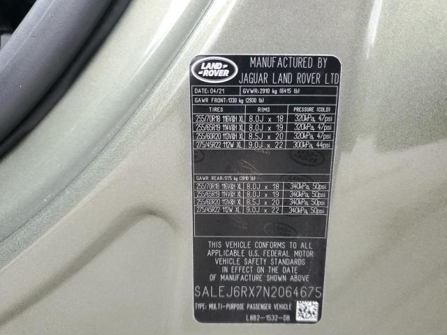 2022 LAND ROVER DEFENDER 9 SALEJ6RX7N2064675