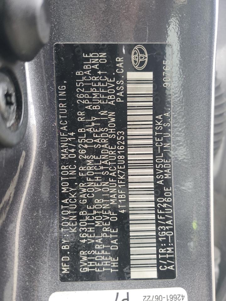 Lot #3051448298 2014 TOYOTA CAMRY L