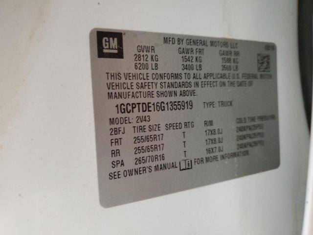 2016 CHEVROLET COLORADO Z 1GCPTDE16G1355919