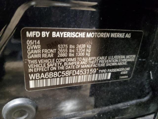 2015 BMW 640 XI GRA WBA6B8C58FD453159