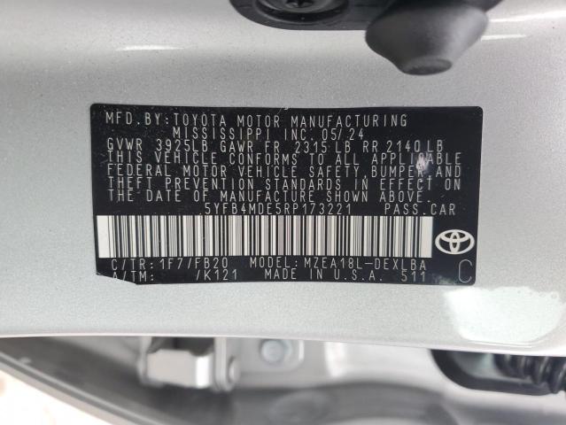 2024 TOYOTA COROLLA LE - 5YFB4MDE5RP173221