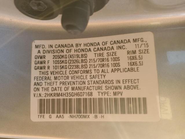 2016 HONDA CR-V 2HKRM4H35GH607168