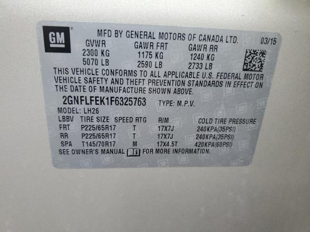 2015 CHEVROLET EQUINOX LT - 2GNFLFEK1F6325763