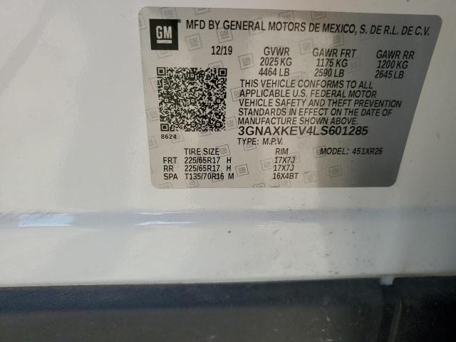 2020 CHEVROLET EQUINOX LT - 3GNAXKEV4LS601285