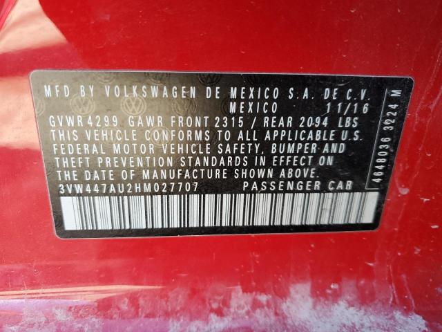 2017 VOLKSWAGEN GTI S/SE 3VW447AU2HM027707