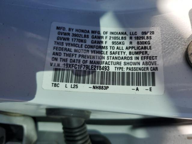 2020 HONDA CIVIC EXL 19XFC1F79LE218493