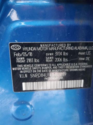 2018 HYUNDAI ELANTRA SE 5NPD84LF4JH321139