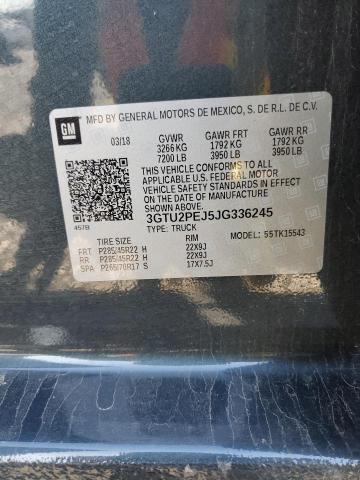 2018 GMC SIERRA K15 - 3GTU2PEJ5JG336245