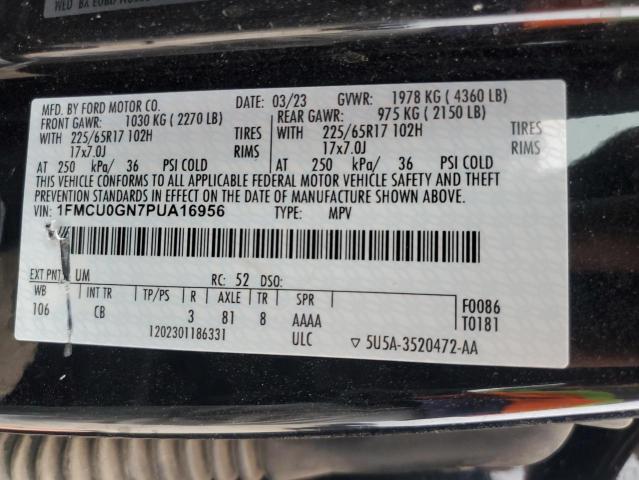 2023 FORD ESCAPE ACT 1FMCU0GN7PUA16956