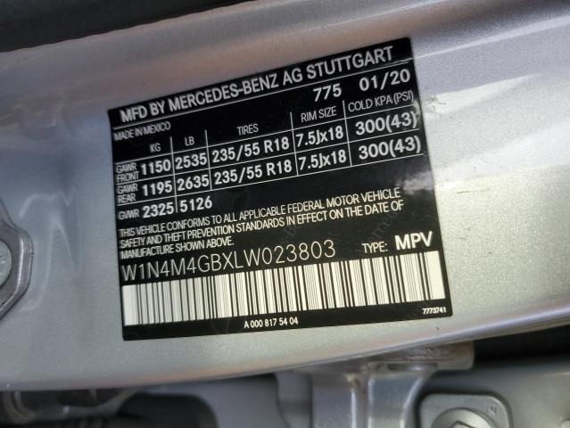 2020 MERCEDES-BENZ GLB 250 W1N4M4GBXLW023803