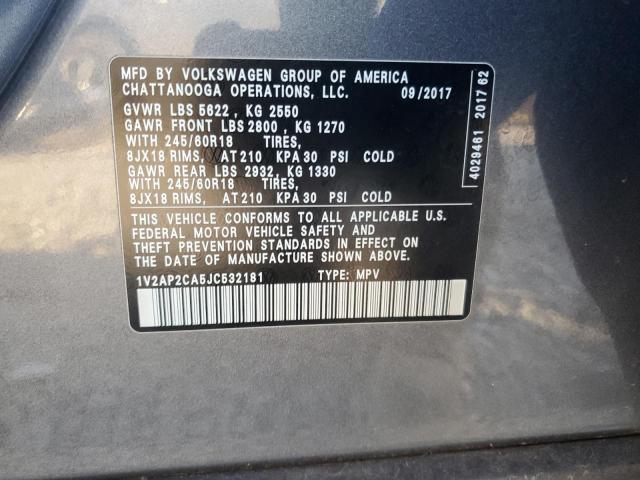 2018 VOLKSWAGEN ATLAS S - 1V2AP2CA5JC532181