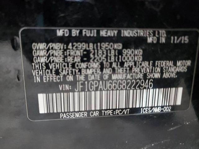 2016 SUBARU IMPREZA SP - JF1GPAU66G8222946
