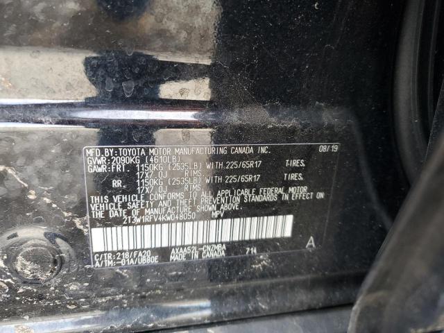 2019 TOYOTA RAV4 XLE - 2T3W1RFV4KW048050