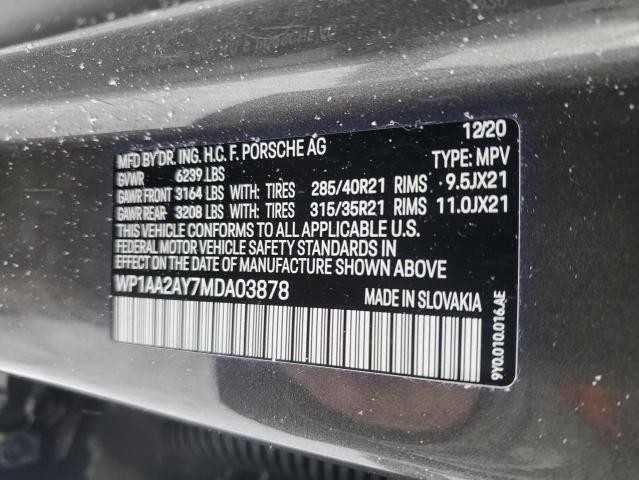 2021 PORSCHE CAYENNE - WP1AA2AY7MDA03878