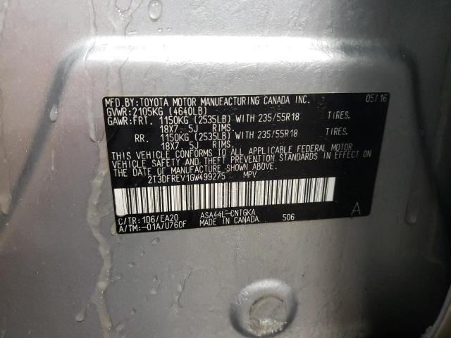 2016 TOYOTA RAV4 LIMIT - 2T3DFREV1GW499275