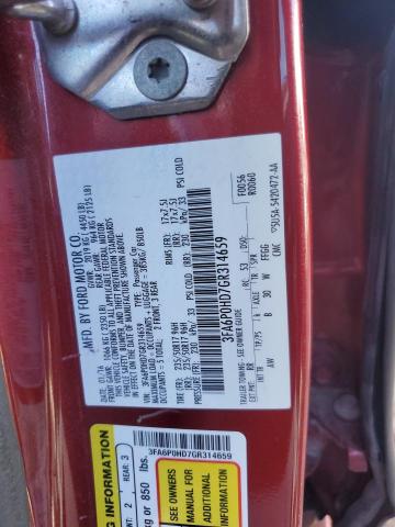 2016 FORD FUSION SE - 3FA6P0HD7GR314659