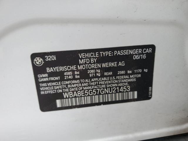 2016 BMW 320 XI - WBA8E5G57GNU21453