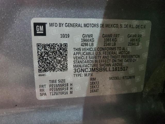 2020 CHEVROLET TRAX PREMI - 3GNCJMSB9LL181517