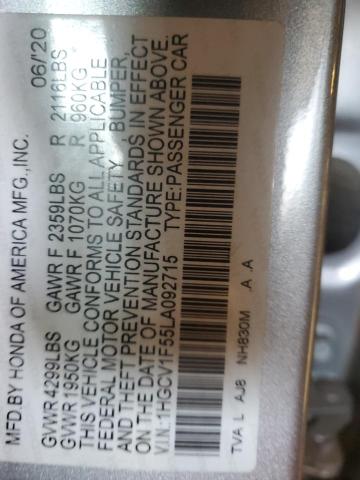 2020 HONDA ACCORD EXL - 1HGCV1F55LA092715