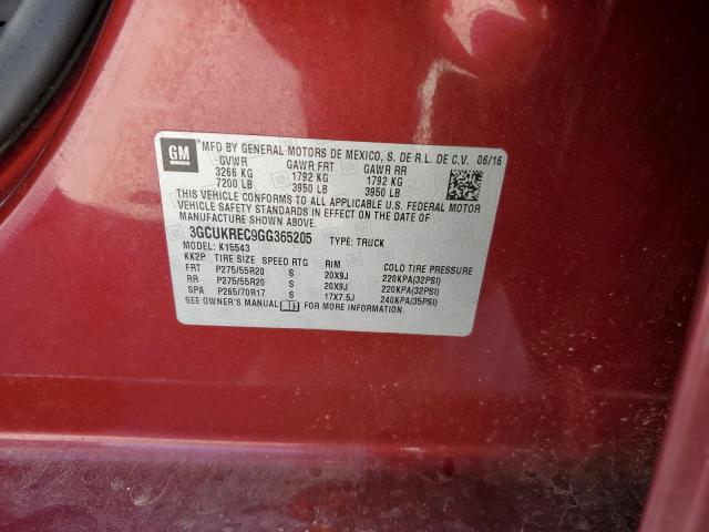 2016 CHEVROLET SILVERADO - 3GCUKREC9GG365205
