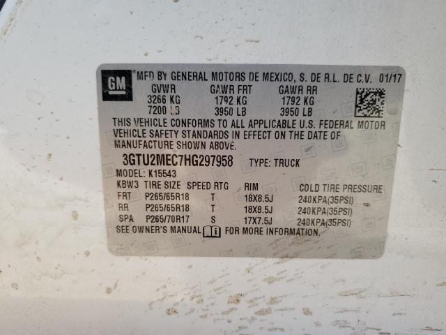2017 GMC SIERRA K15 - 3GTU2MEC7HG297958