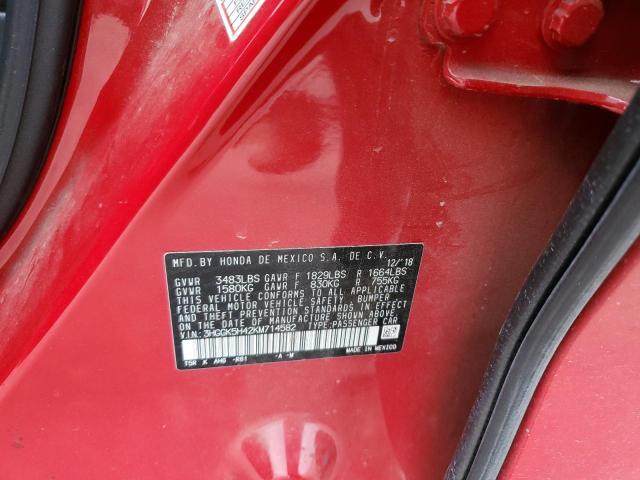 2019 HONDA FIT LX 3HGGK5H42KM714582