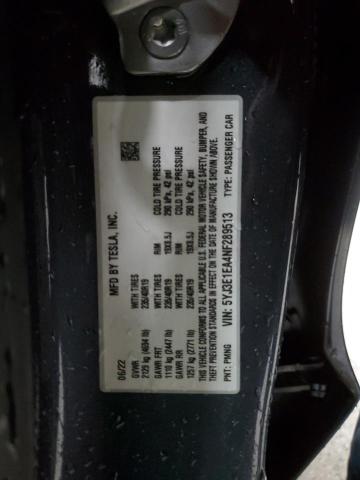 2022 TESLA MODEL 3 - 5YJ3E1EA4NF289513