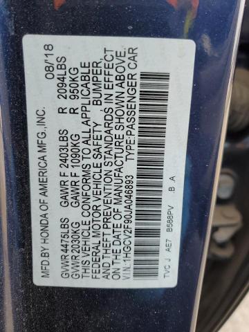2018 HONDA ACCORD TOU - 1HGCV2F90JA046893