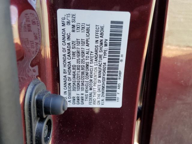 2015 HONDA CRV EX 2HKRM3H50FH549254