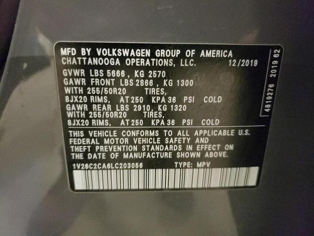 2020 VOLKSWAGEN ATLAS CROS - 1V26C2CA6LC203056