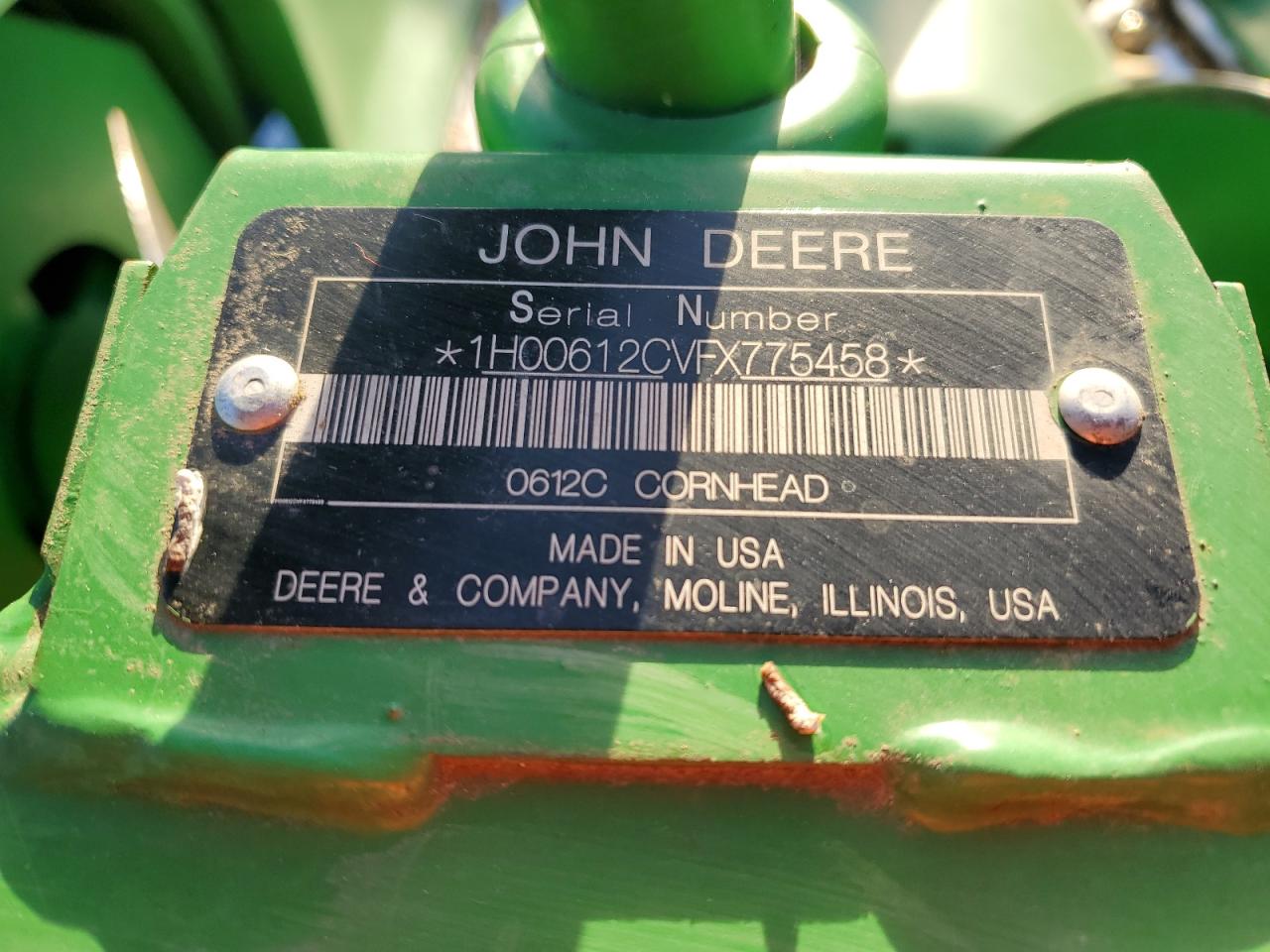 Lot #3049529651 2015 JOHN DEERE 612FC