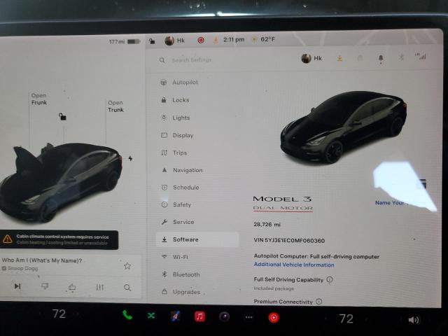 2021 TESLA MODEL 3 - 5YJ3E1EC0MF060360