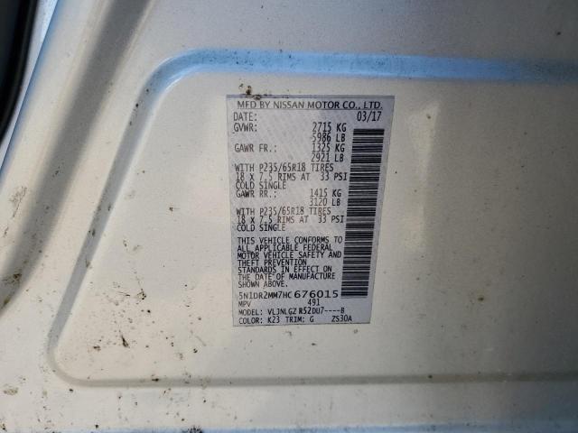 2017 NISSAN PATHFINDER - 5N1DR2MM7HC676015