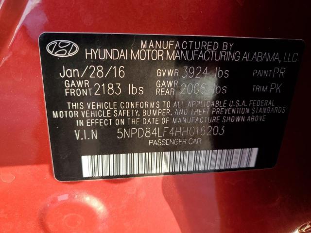 2017 HYUNDAI ELANTRA SE - 5NPD84LF4HH016203