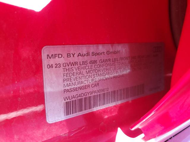 2023 AUDI RS3 WUAG4DGY9PA909612