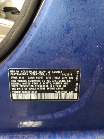 2017 VOLKSWAGEN PASSAT R-L - 1VWDT7A33HC014234