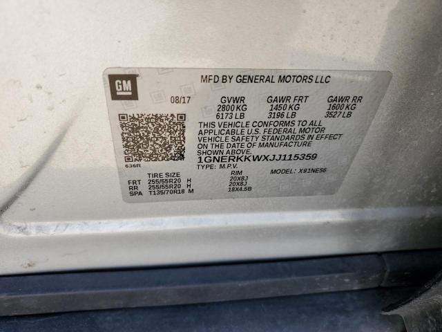 2018 CHEVROLET TRAVERSE P - 1GNERKKWXJJ115359