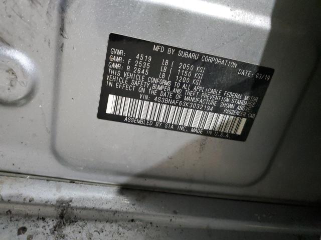 2019 SUBARU LEGACY 2.5 - 4S3BNAF63K3032194