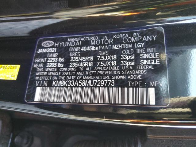 2021 HYUNDAI KONA LIMIT KM8K33A58MU729773