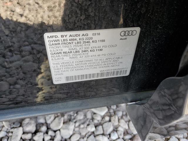2016 AUDI Q3 PRESTIG WA1GFCFS0GR020711