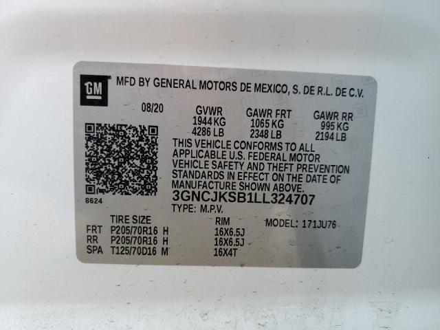 2020 CHEVROLET TRAX LS - 3GNCJKSB1LL324707