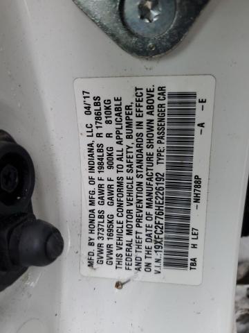 2017 HONDA CIVIC EX - 19XFC2F76HE226192