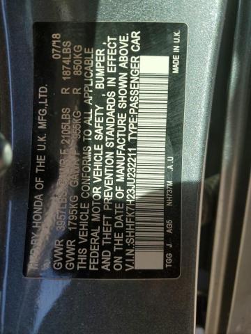 2018 HONDA CIVIC LX - SHHFK7H23JU232211