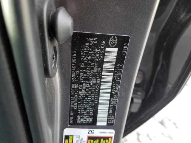 2020 TOYOTA CAMRY SE - 4T1G11AK2LU875039