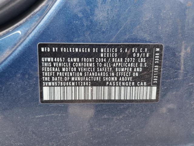 2019 VOLKSWAGEN JETTA S 3VWN57BU6KM112962