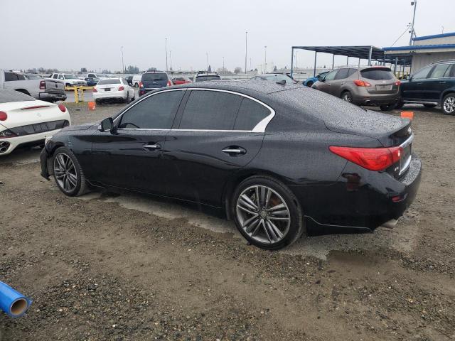 INFINITI Q50 HYBRID 2014 black sedan 4d hybrid engine JN1AV7AR6EM703617 photo #3