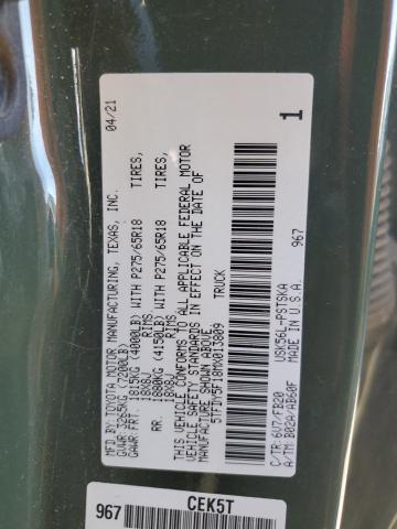 2021 TOYOTA TUNDRA CRE - 5TFDY5F18MX013809