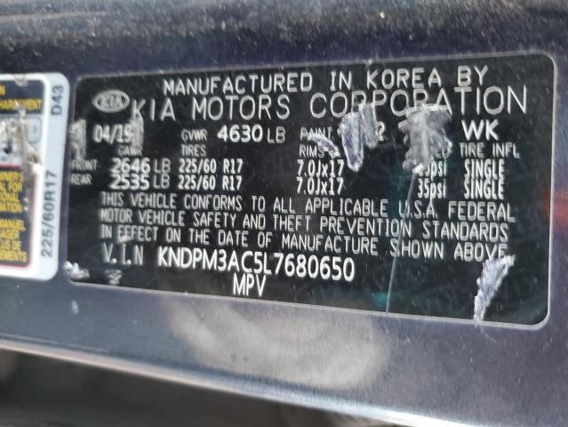 2020 KIA SPORTAGE L - KNDPM3AC5L7680650