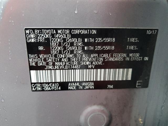 2018 TOYOTA RAV4 HV LI - JTMDJREV9JD174487