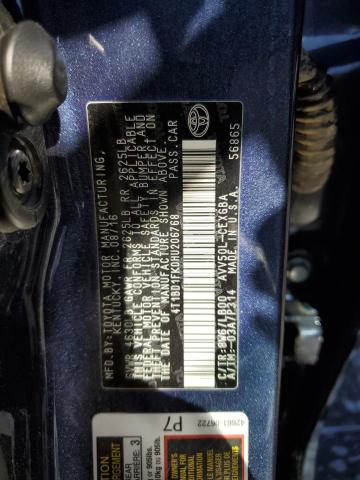 2017 TOYOTA CAMRY HYBR - 4T1BD1FK0HU206768